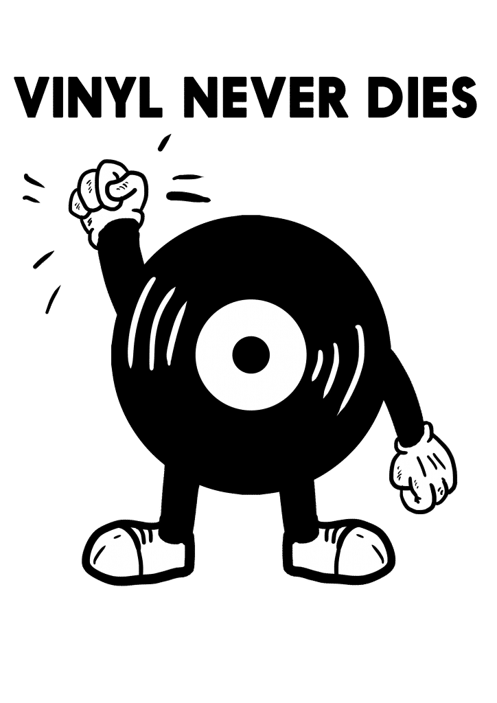 Plattenspieler, Vinyl und CD- / Schallplattencover im Heavy Metal