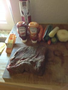 Gewürzmischung und Zutaten für Beef Brisket