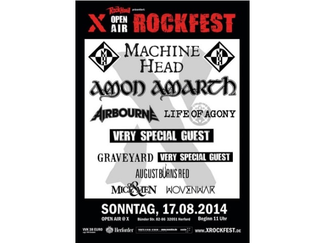 X Rockfest 2014 - alle Bands hochkarätige Kracher des Schwermetalls