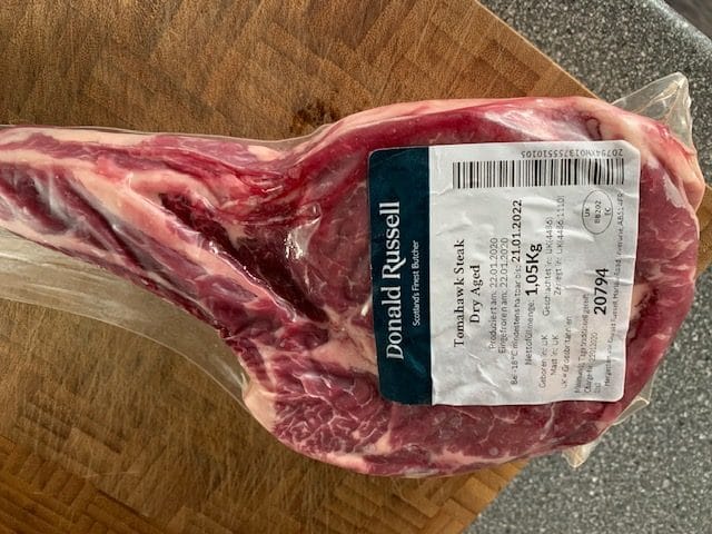 Donald Russell Dry Aged Tomahawk Steak von Tellermitte.de