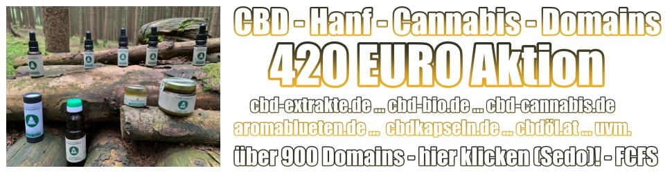 CBD Hanf Cannabis Domains zu verkaufen