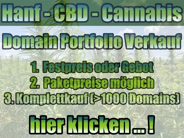 CBD-, Hanf- und Cannabis-Domain Sammlung Portfolio Verkauf