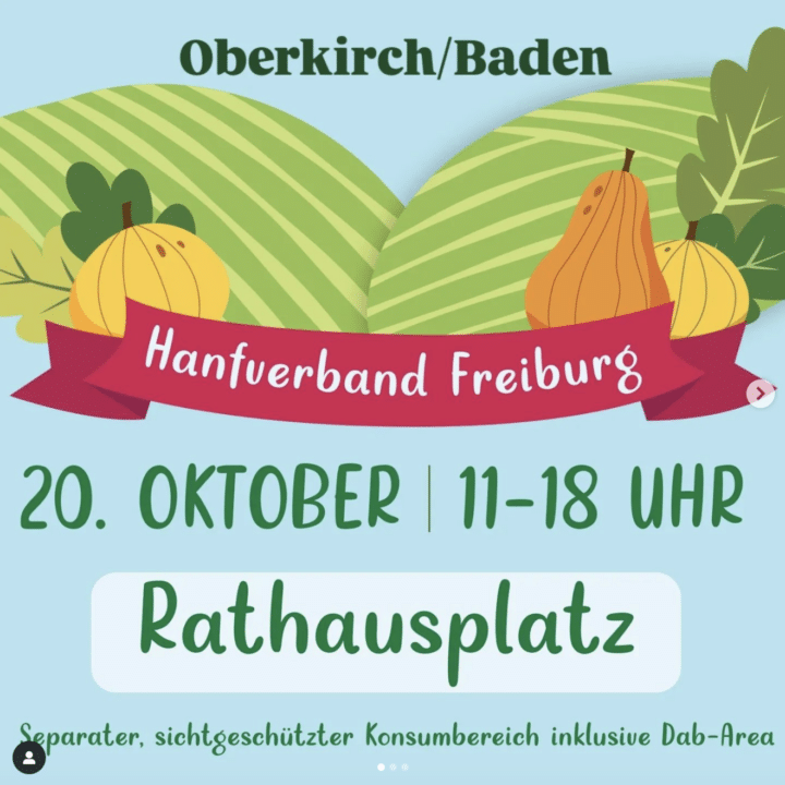 Oberkircher Hanfmarkt mit abgetrenntem Smoketoberfest