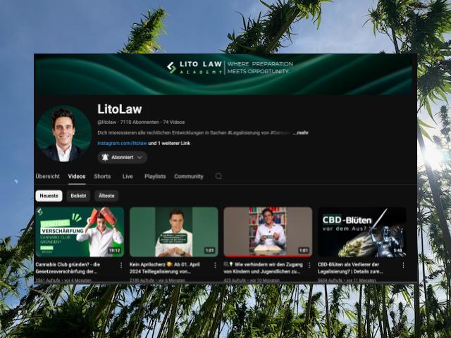 YouTube-Kanal von LitoLaw: Begleiter in Sachen Cannabis-Legalisierung