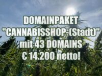 Domainpaket "CANNABISSHOP-[Stadt]" (43 Domains) für €14.200,00 zu verkaufen