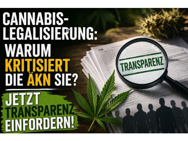 Cannabis-Legalisierung: Warum kritisiert die ÄKN sie? Jetzt Transparenz einfordern!