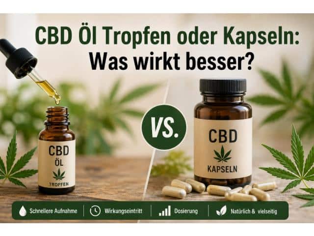 CBD Öl Tropfen oder Kapseln: Was wirkt besser?