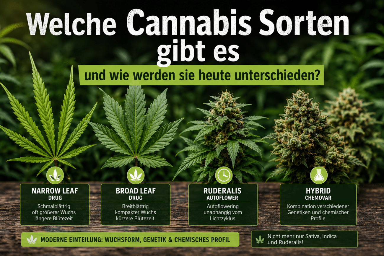 Welche Cannabis Sorten gibt es und wie werden sie heute unterschieden?