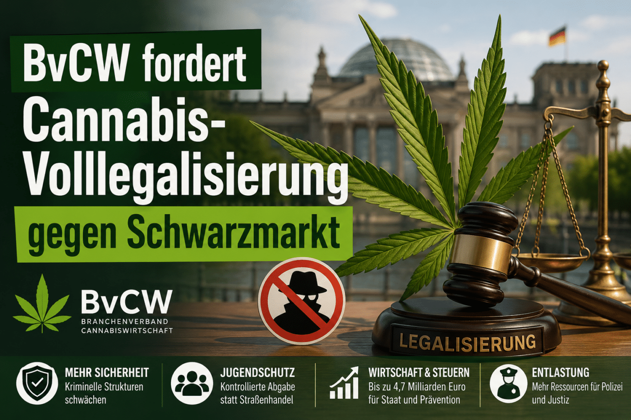 BvCW fordert Cannabis-Volllegalisierung gegen Schwarzmarkt