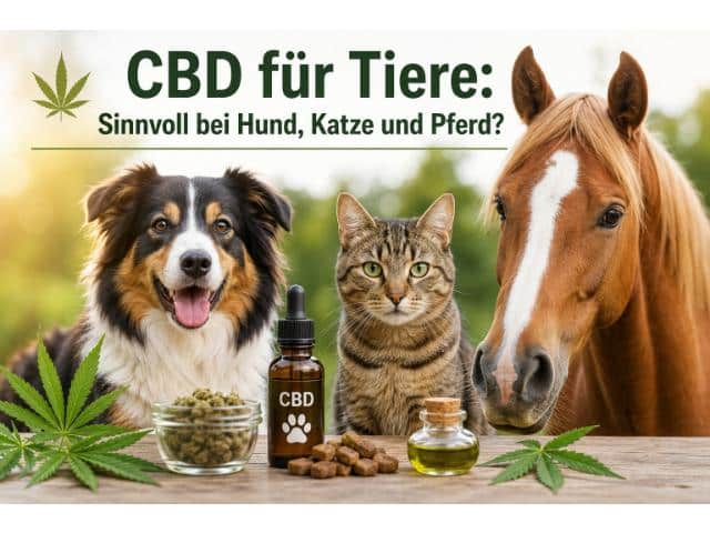 CBD für Tiere: Sinnvoll bei Hund, Katze und Pferd?