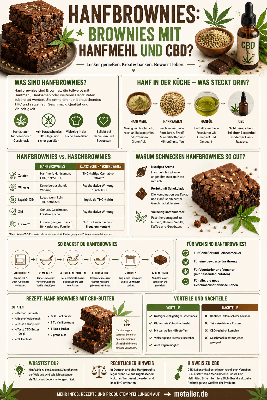 Hanfbrownies: Brownies mit Hanfmehl und CBD?
