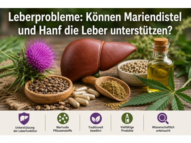 Leberprobleme: Können Mariendistel und Hanf die Leber unterstützen?