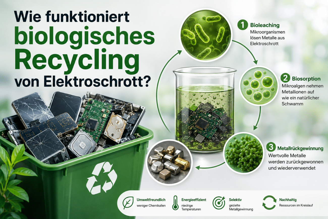 Wie funktioniert biologisches Recycling von Elektroschrott?