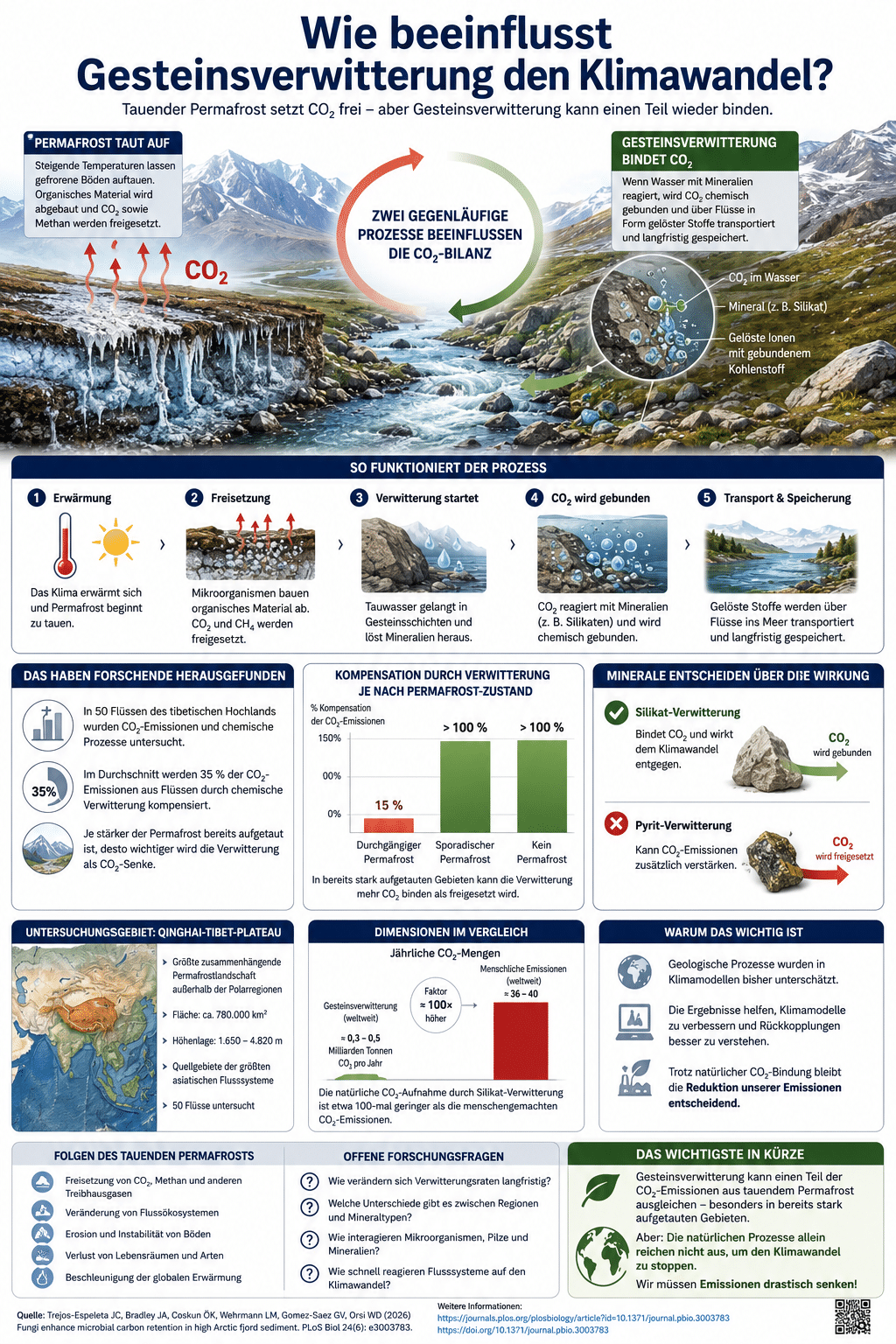 Wie beeinflusst Gesteinsverwitterung den Klimawandel?