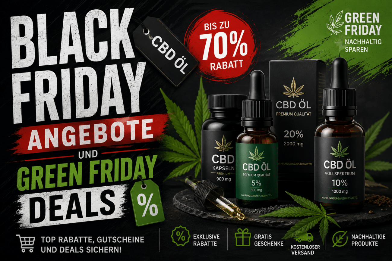 Black Friday CBD Öl Angebote und Green Friday Deals