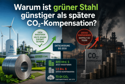 Warum ist grüner Stahl günstiger als spätere CO₂-Kompensation?