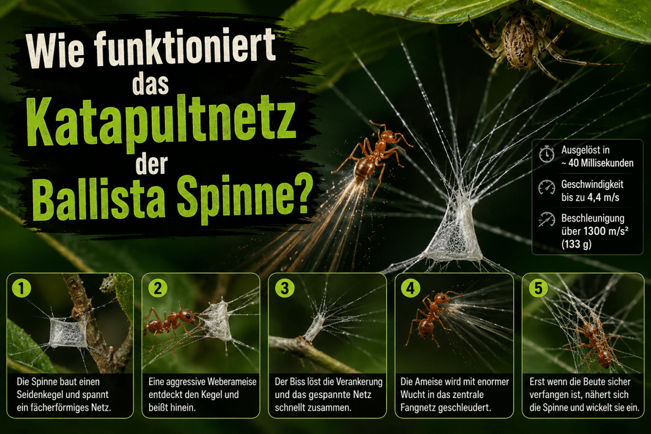 Wie funktioniert das Katapultnetz der Ballista Spinne?