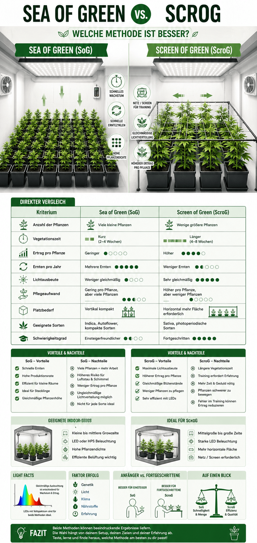 Sea of Green vs. ScroG: Welche Methode ist besser?