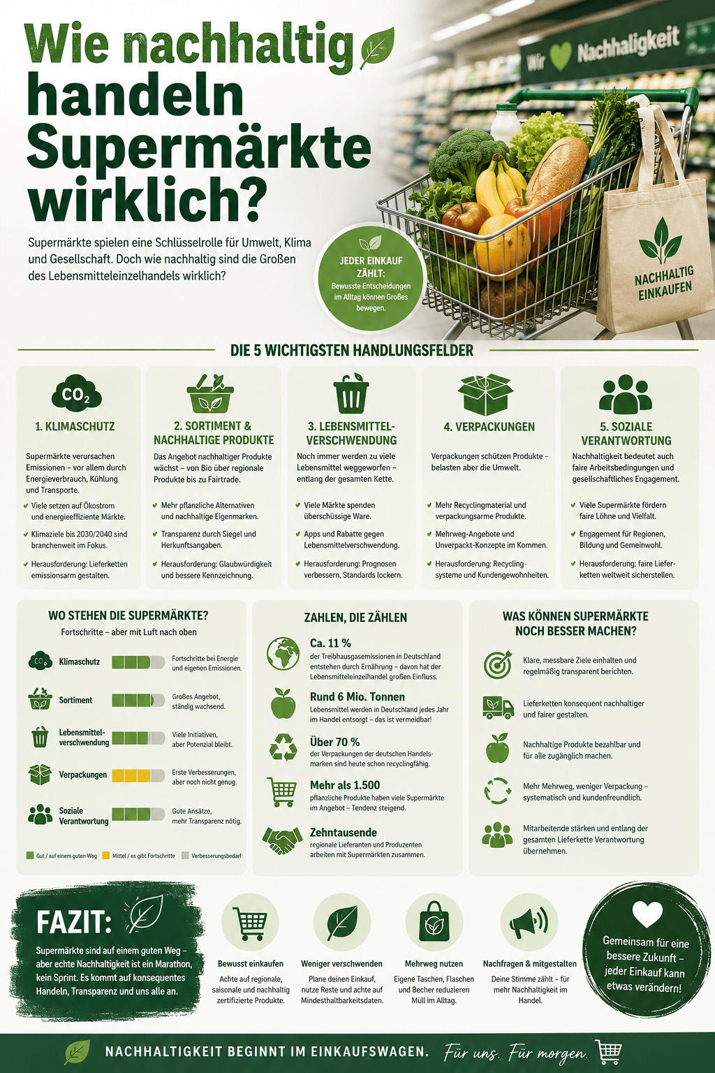 Wie nachhaltig handeln Supermärkte wirklich?