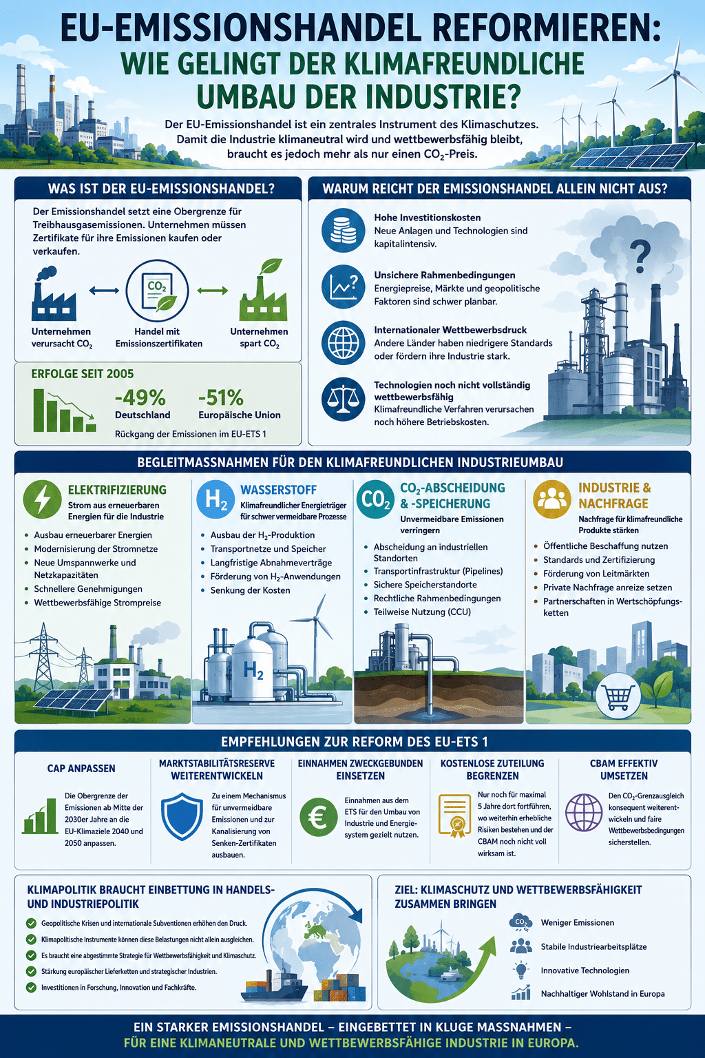 EU-Emissionshandel reformieren: Wie gelingt der klimafreundliche Umbau der Industrie?