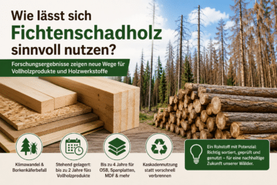 Wie lässt sich Fichtenschadholz sinnvoll nutzen?