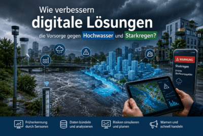 Wie verbessern digitale Lösungen die Vorsorge gegen Hochwasser und Starkregen?