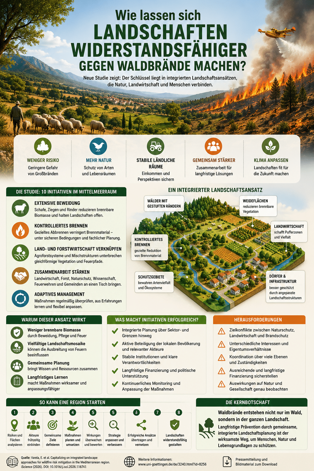 Wie lassen sich Landschaften widerstandsfähiger gegen Waldbrände machen?