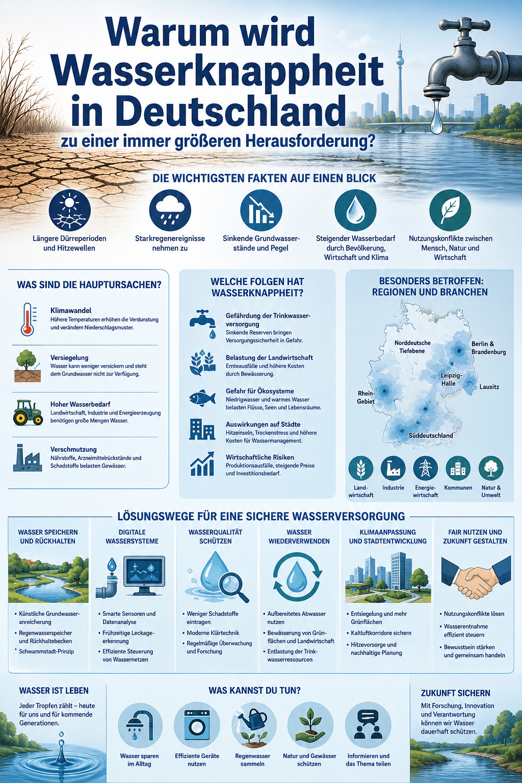 Warum wird Wasserknappheit in Deutschland zu einer immer größeren Herausforderung?