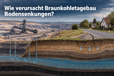 Wie verursacht Braunkohletagebau Bodensenkungen?
