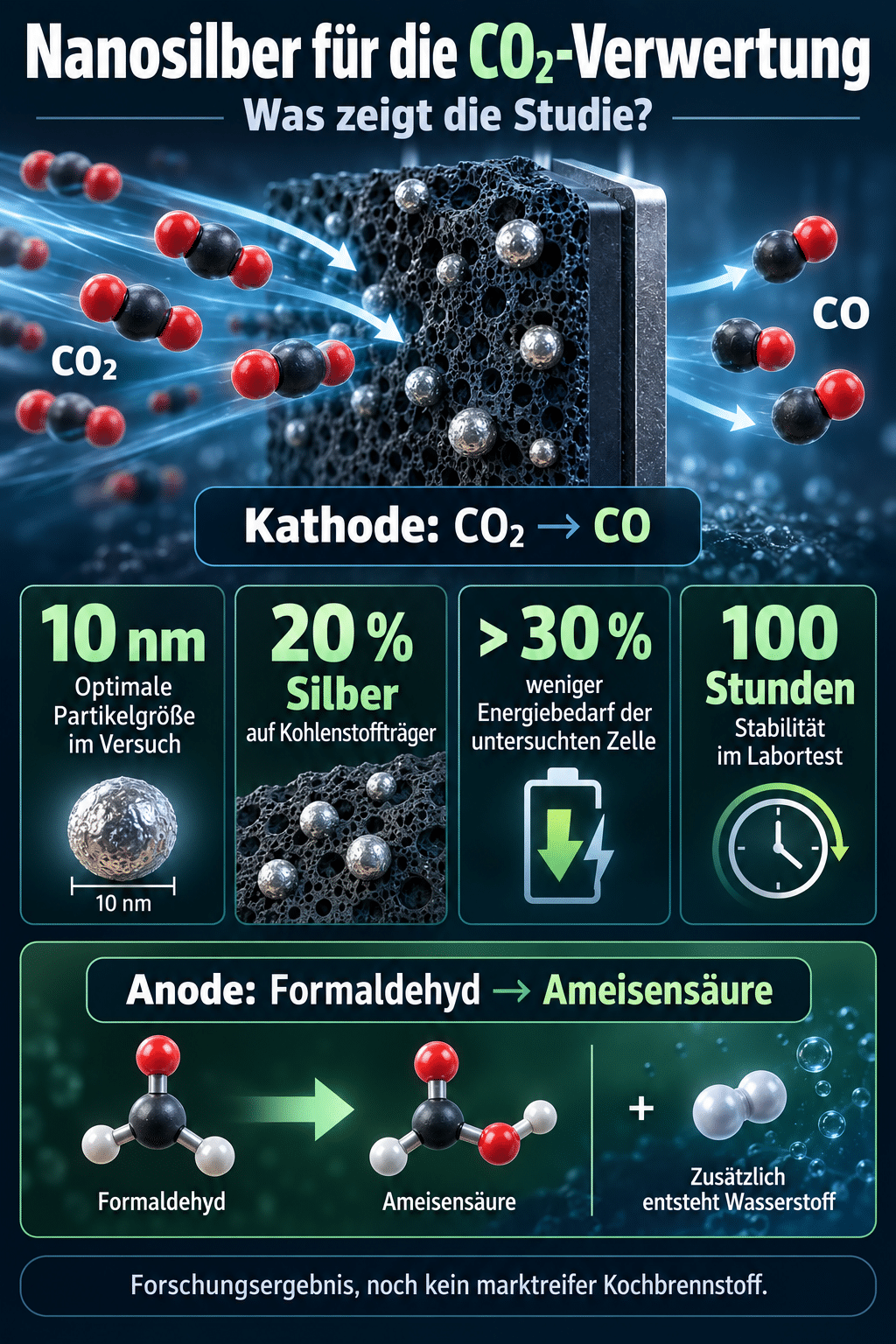 Nanosilber für die CO₂-Verwertung: Was zeigt die Studie?