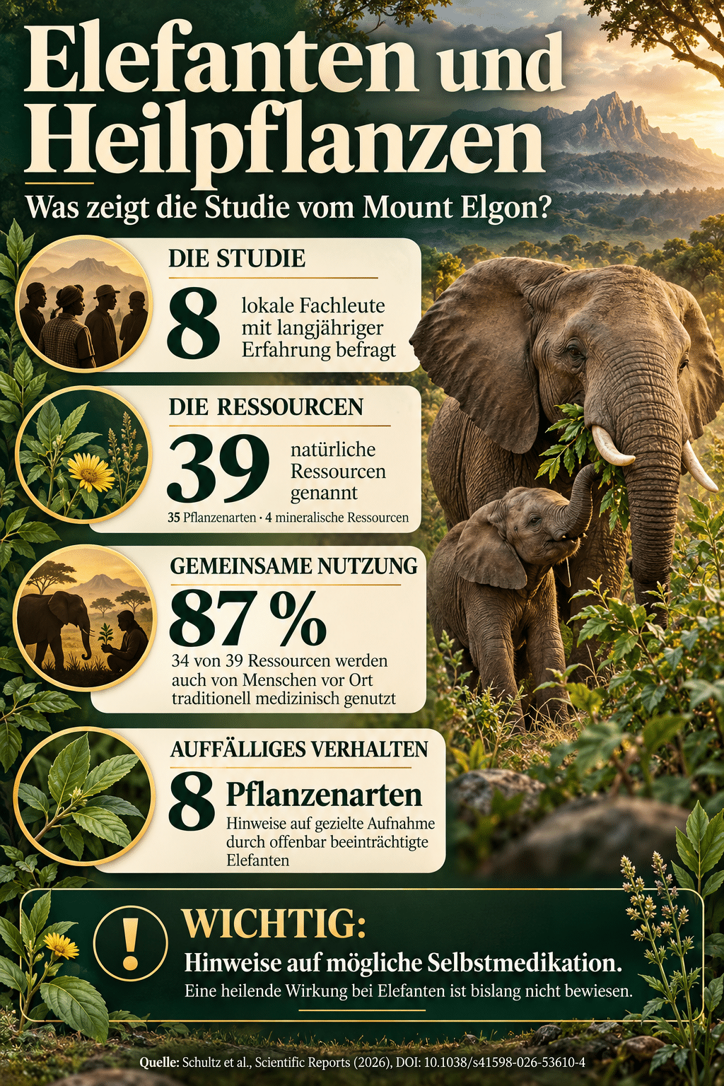 Nutzen Elefanten Heilpflanzen zur Selbstmedikation?