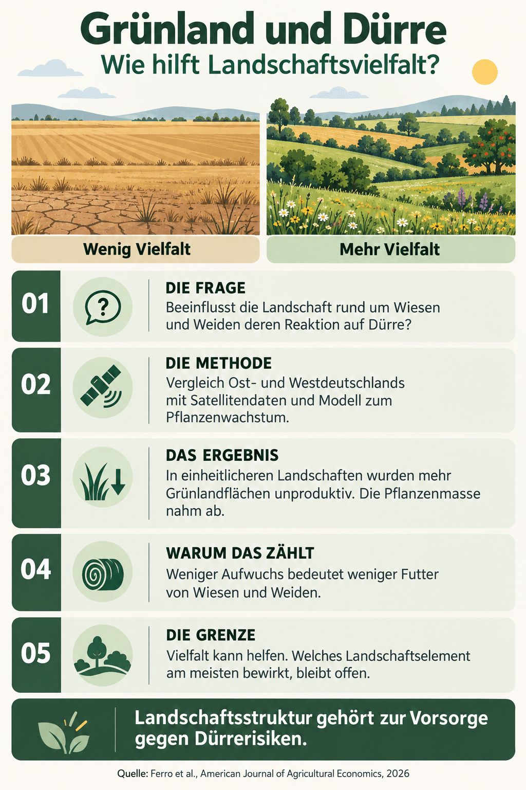 Grünland und Dürre: Helfen vielfältige Landschaften?
