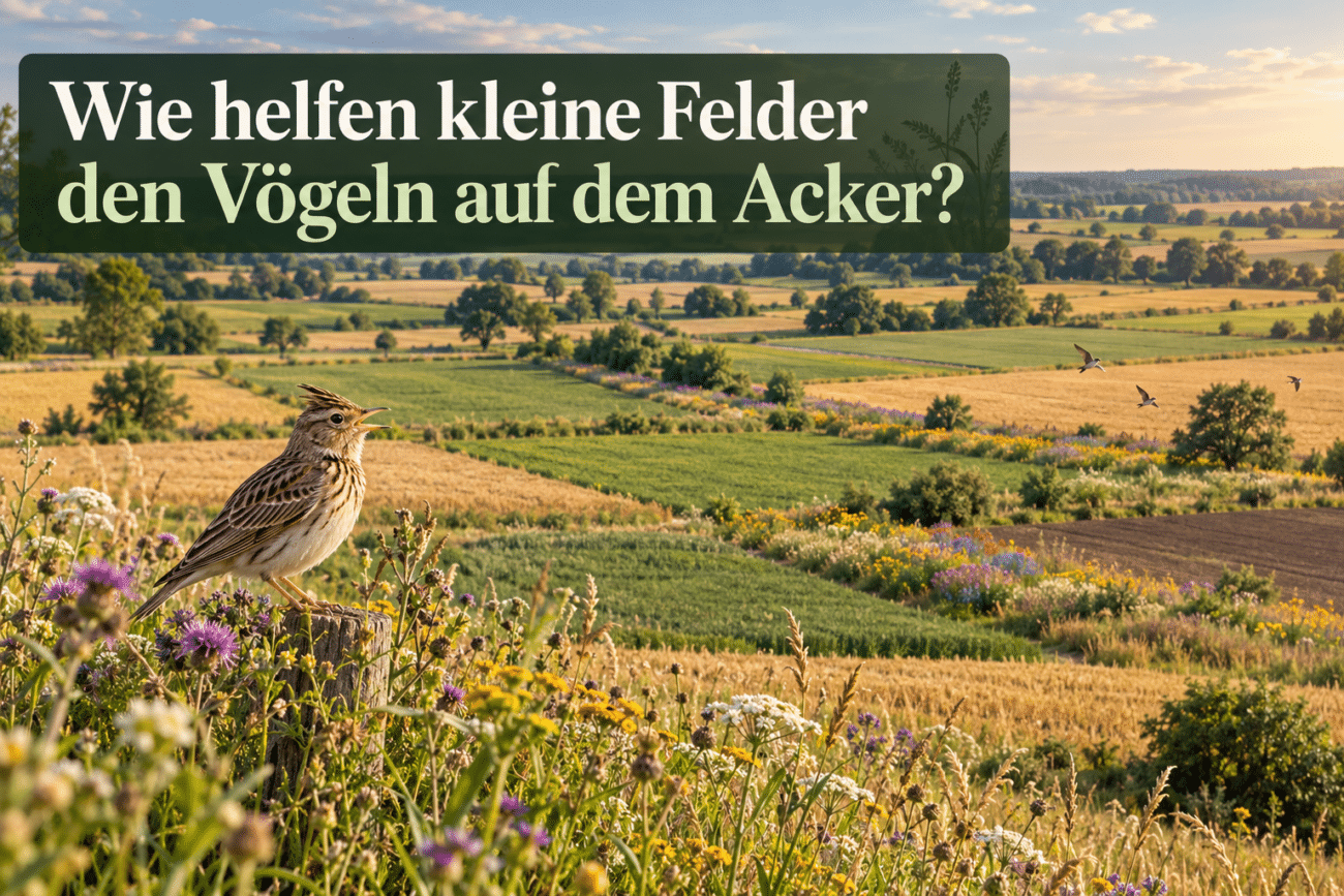 Wie helfen kleine Felder den Vögeln auf dem Acker?