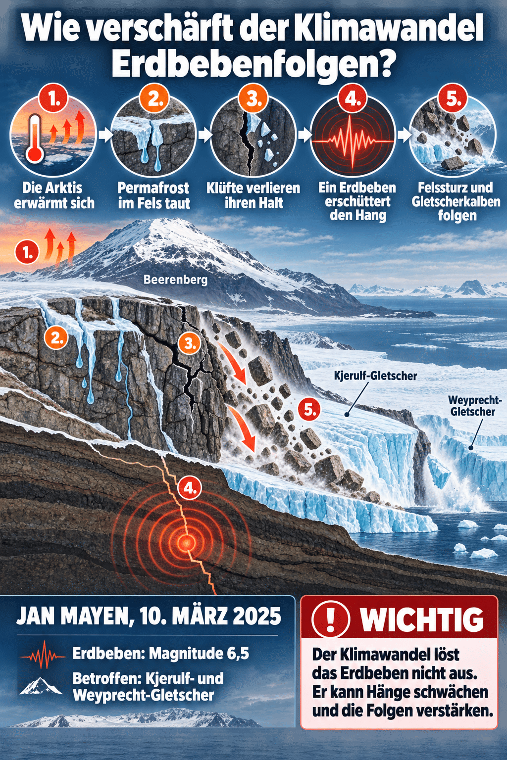 Wie verschärft der Klimawandel Erdbebenfolgen?