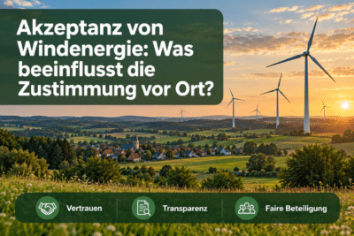 Akzeptanz von Windenergie: Was beeinflusst sie?