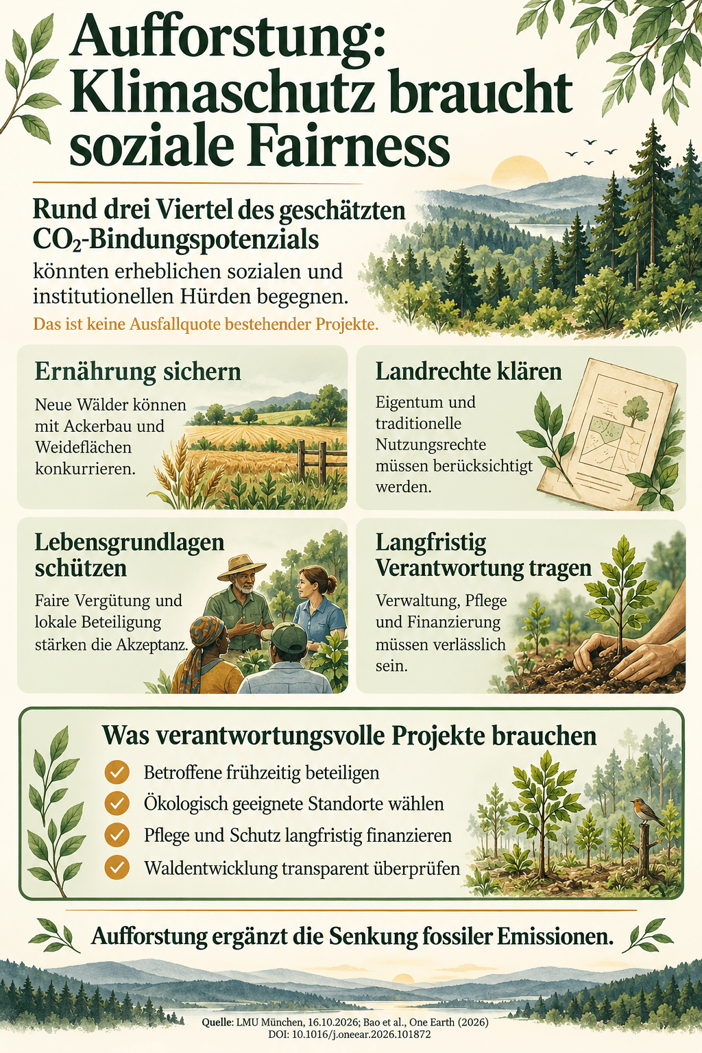 Aufforstung: Welche sozialen Risiken birgt sie?