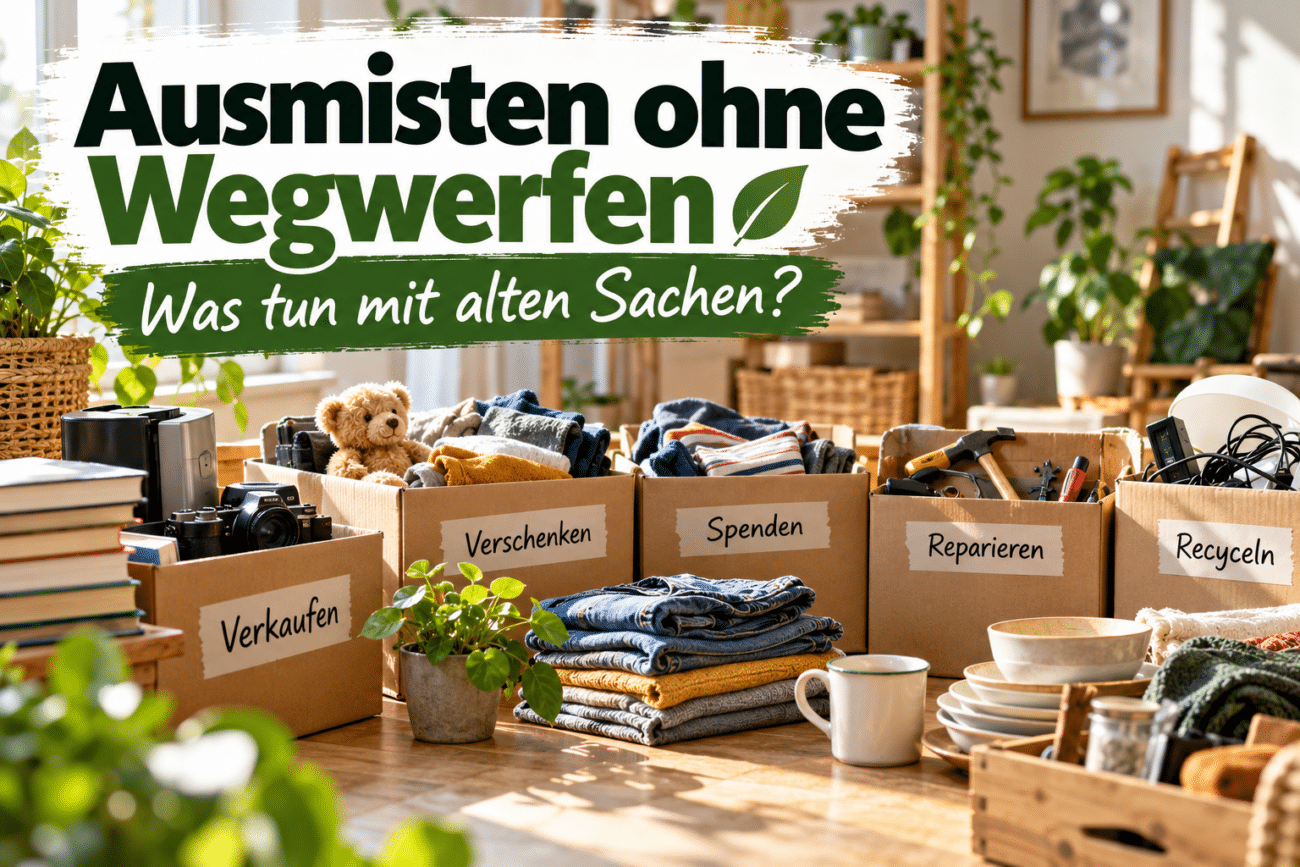 Ausmisten ohne Wegwerfen: Was tun mit alten Sachen?