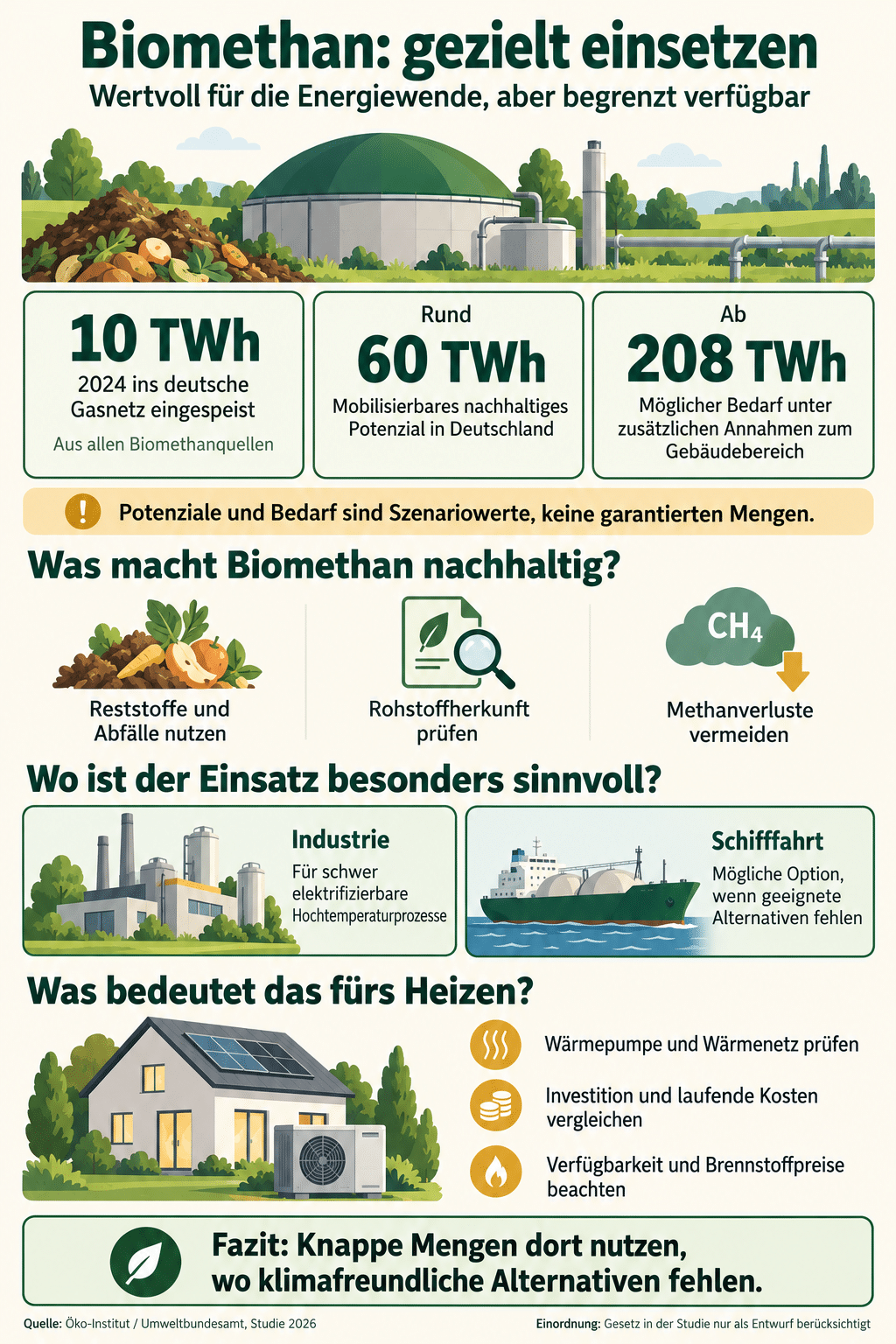 Biomethan: Warum ist der gezielte Einsatz sinnvoll?