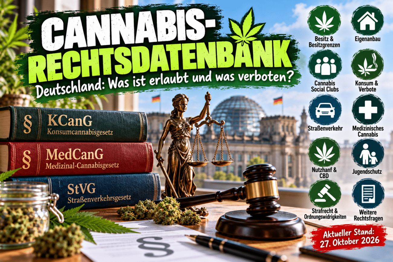 Cannabis-Rechtsdatenbank Deutschland: Was ist erlaubt und was verboten?