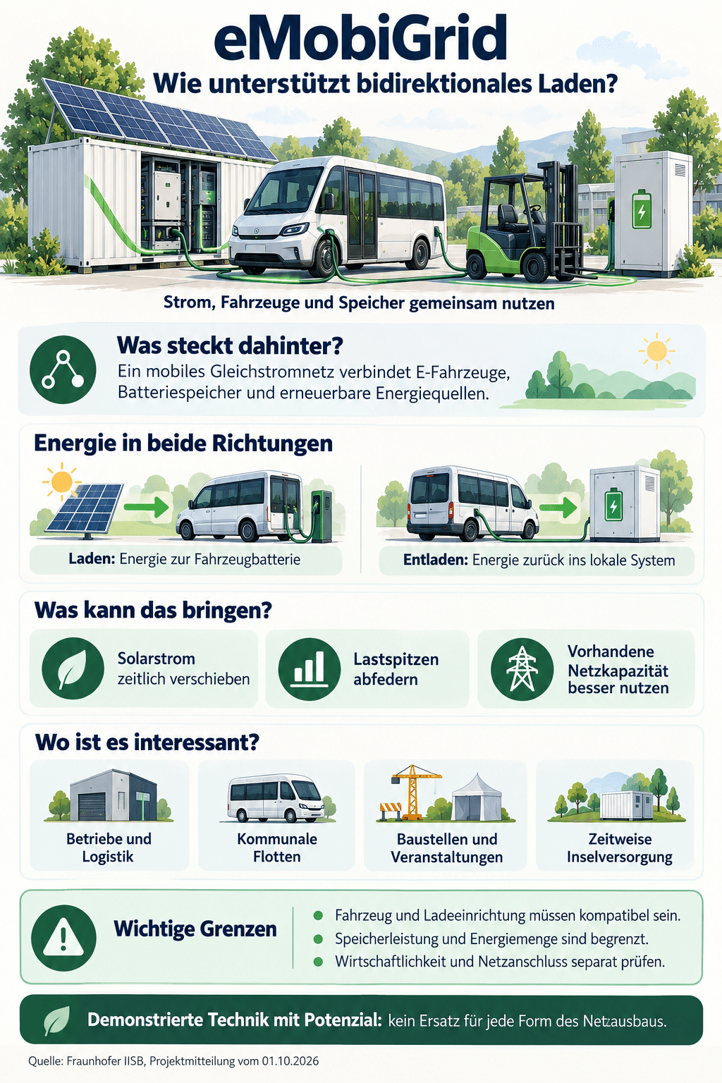 eMobiGrid: Wie unterstützt bidirektionales Laden?