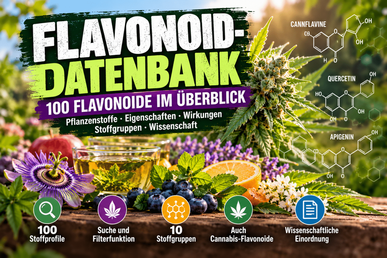 Interaktive Flavonoid-Datenbank mit Stoffprofilen