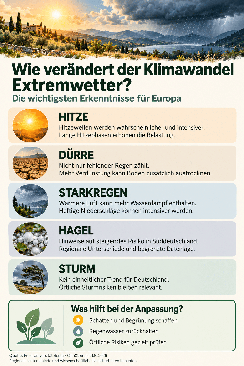 Wie verstärkt der Klimawandel Extremwetter in Europa?