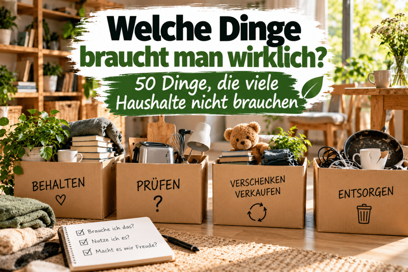 Welche Dinge braucht man wirklich? 50 Dinge zum Hinterfragen