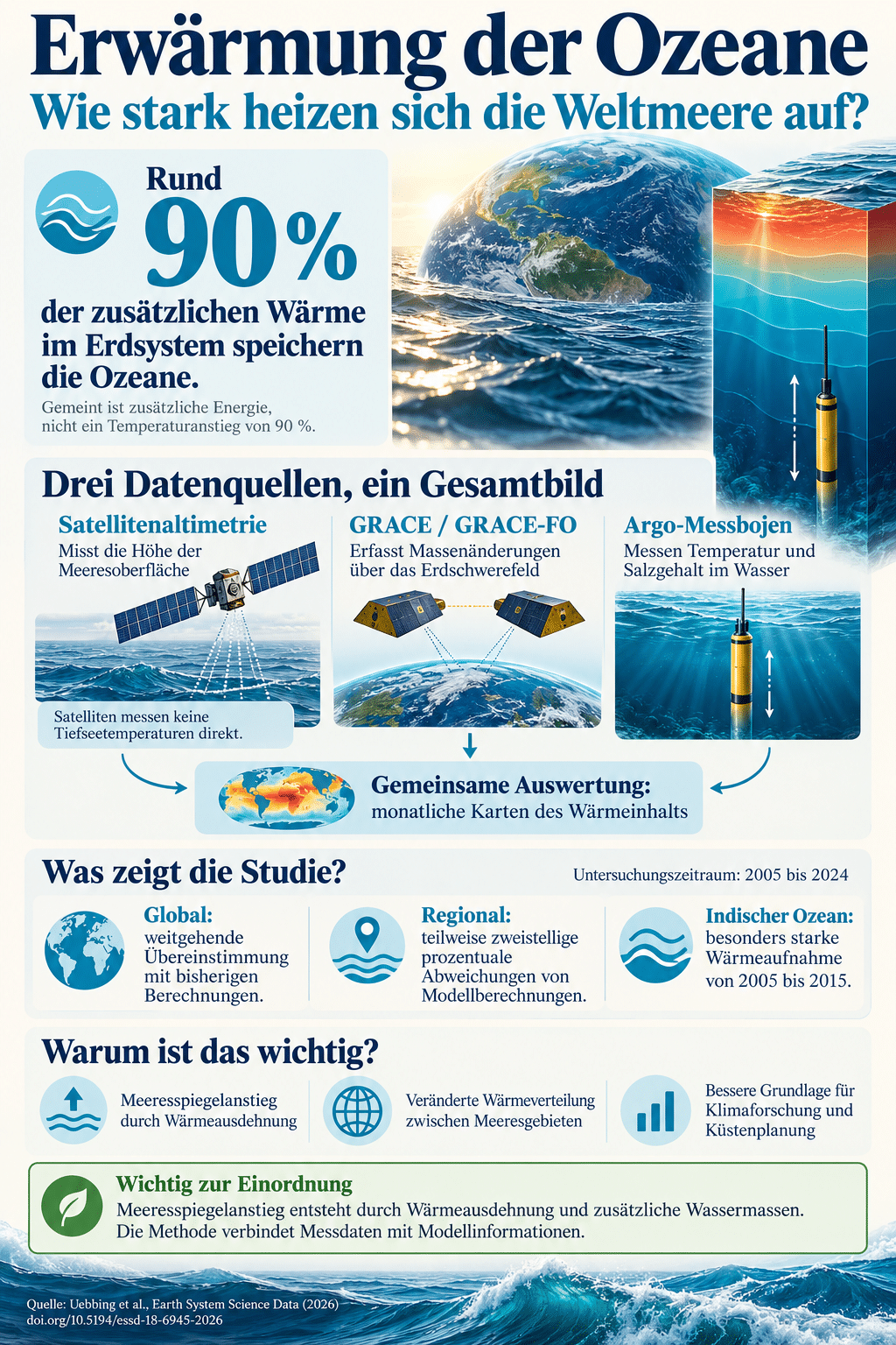 Erwärmung der Ozeane: Wie stark heizen sich Meere auf?